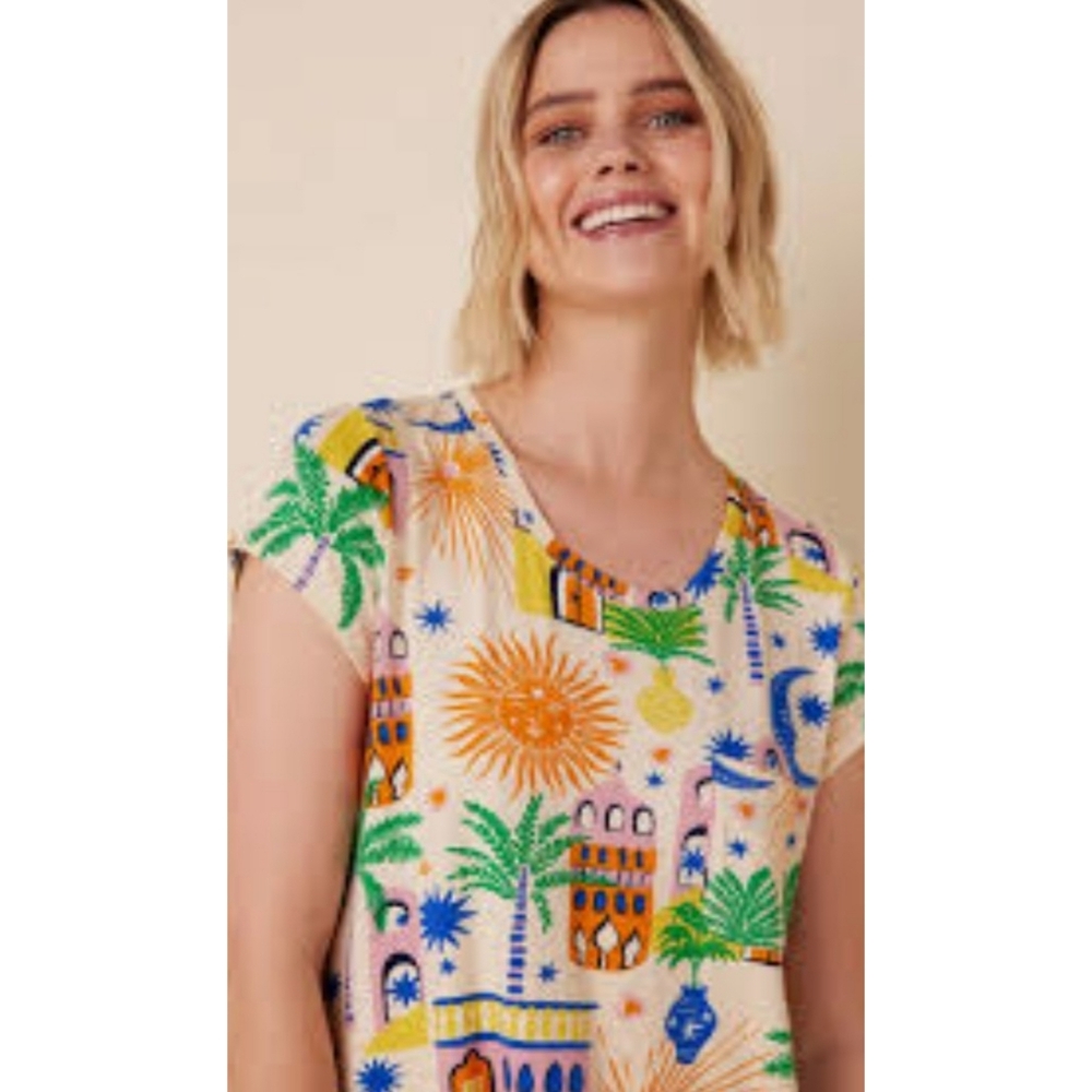 Cat's Pajamas | Moroccan Magic Sleep Shirtdress NEW Size Medium